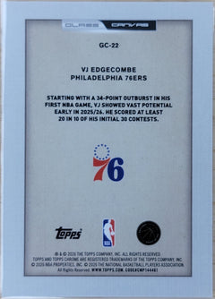 2025-26 Topps Chrome Update VJ Edgecombe Glass Canvas #GC-22-2