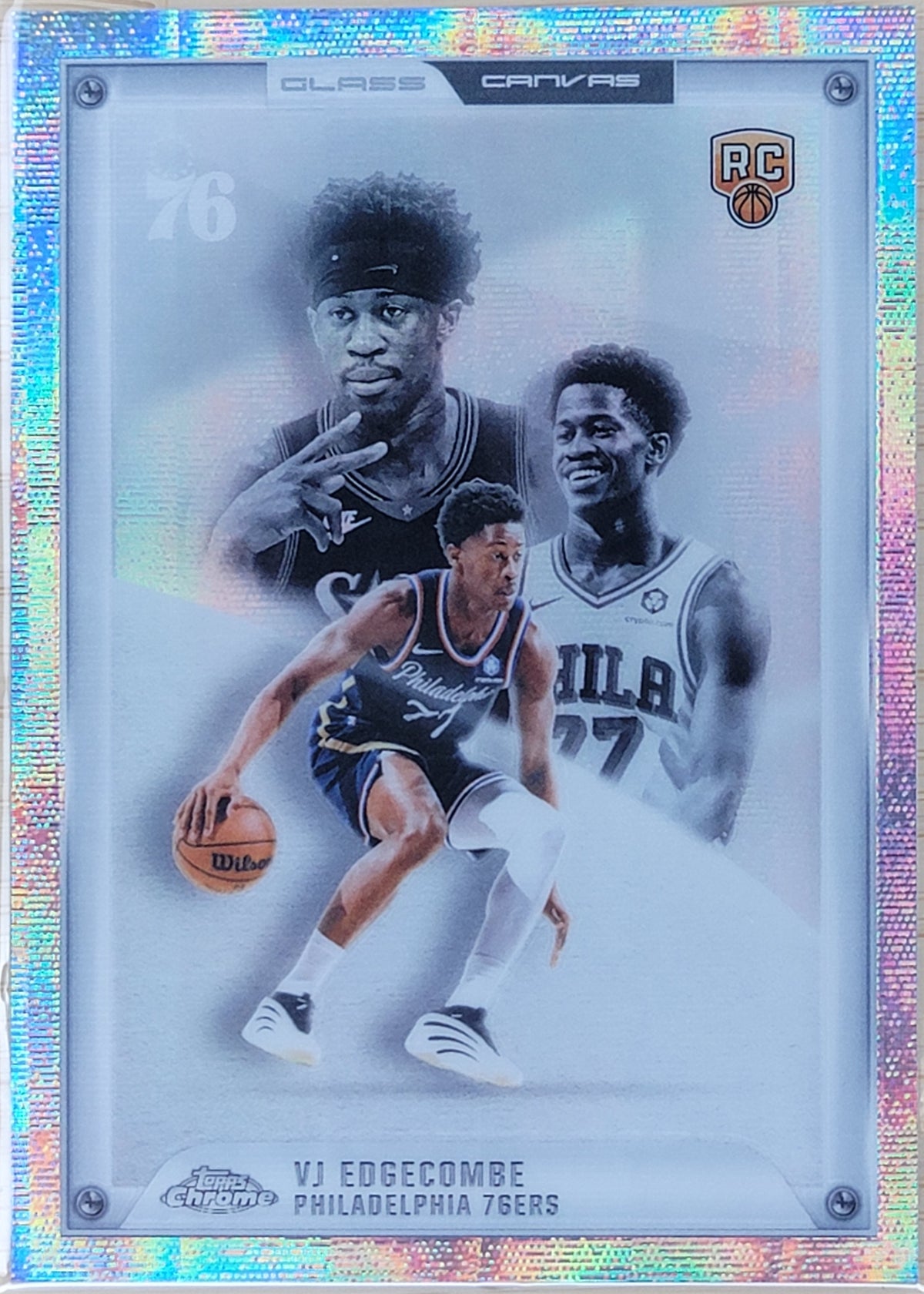 2025-26 Topps Chrome Update VJ Edgecombe Glass Canvas #GC-22