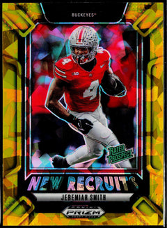 2025 Panini Prizm Draft Picks Jeremiah Smith New Recruits Gold Ice #25-1