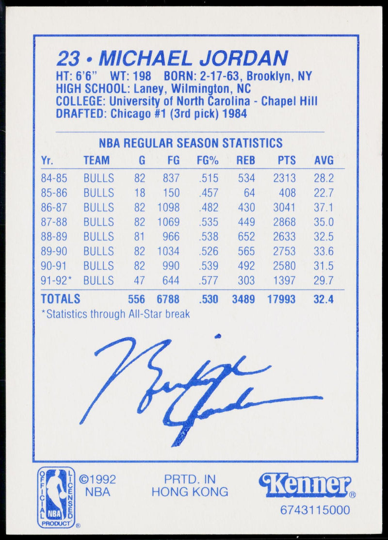 1992 Kenner Starting Lineup Cards Michael Jordan #6743115000-2
