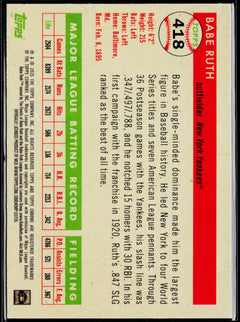 2025 Topps Chrome Platinum Babe Ruth Speckle Refractor #/150 #418-2