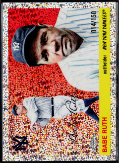 2025 Topps Chrome Platinum Babe Ruth Speckle Refractor #/150 #418-1