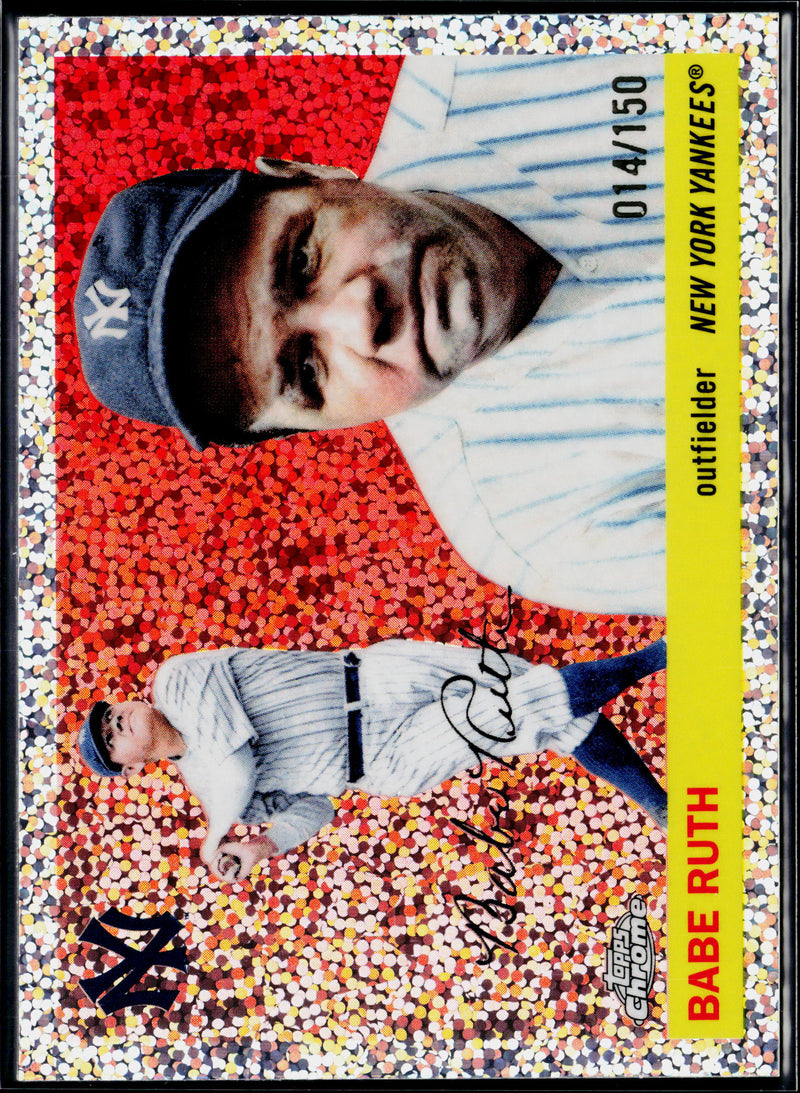 2025 Topps Chrome Platinum Babe Ruth Speckle Refractor #/150 #418-1