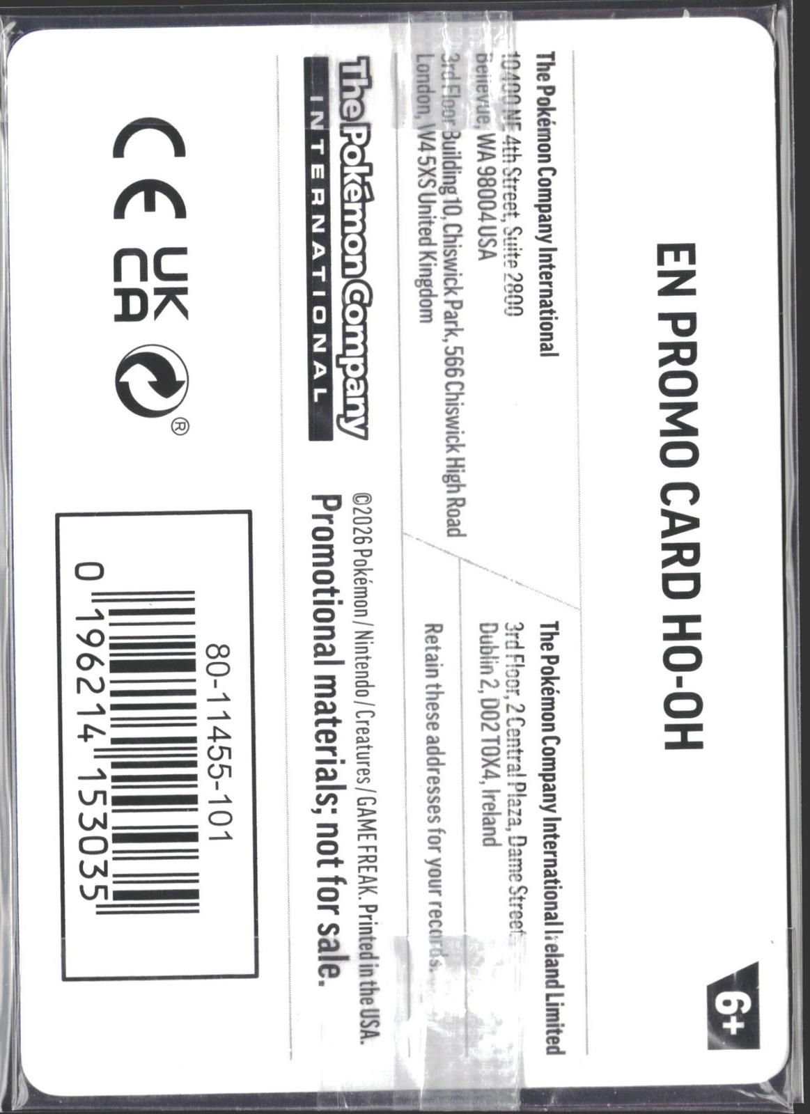 Ho-Oh Gamestop Stamp Cosmic Holo Promo CRI #010/086 (SEALED)-2