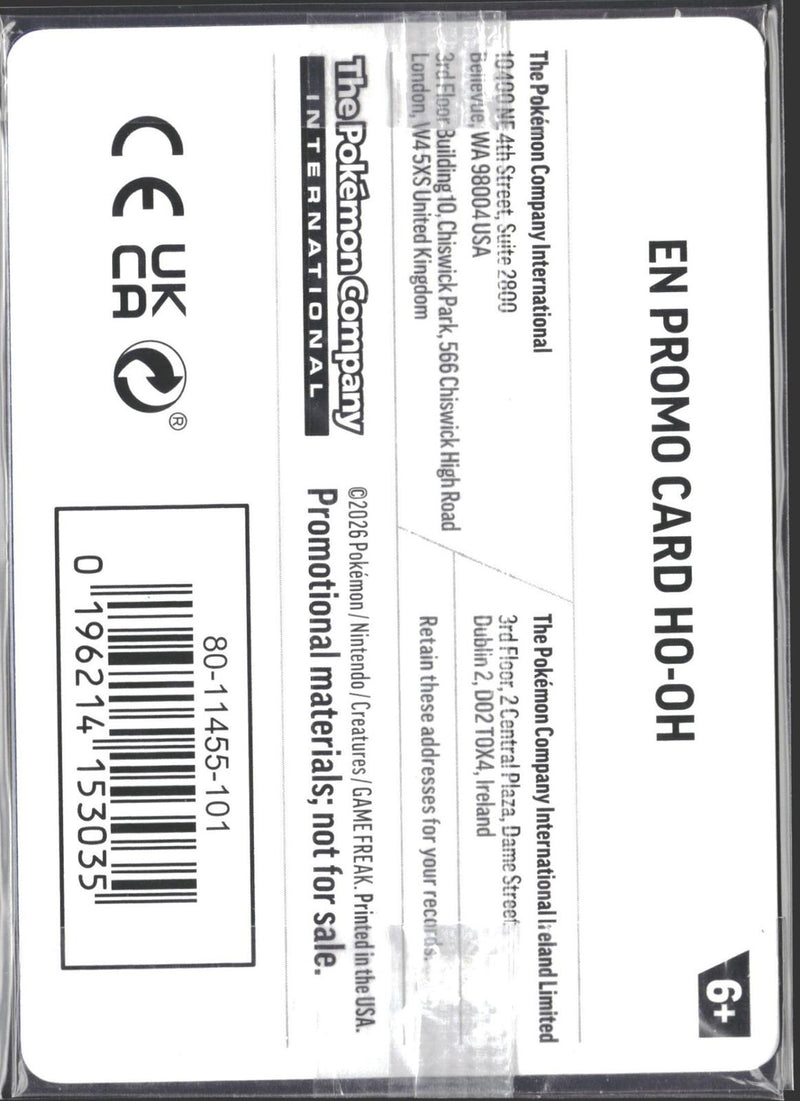Ho-Oh Gamestop Stamp Cosmic Holo Promo CRI #010/086 (SEALED)-2
