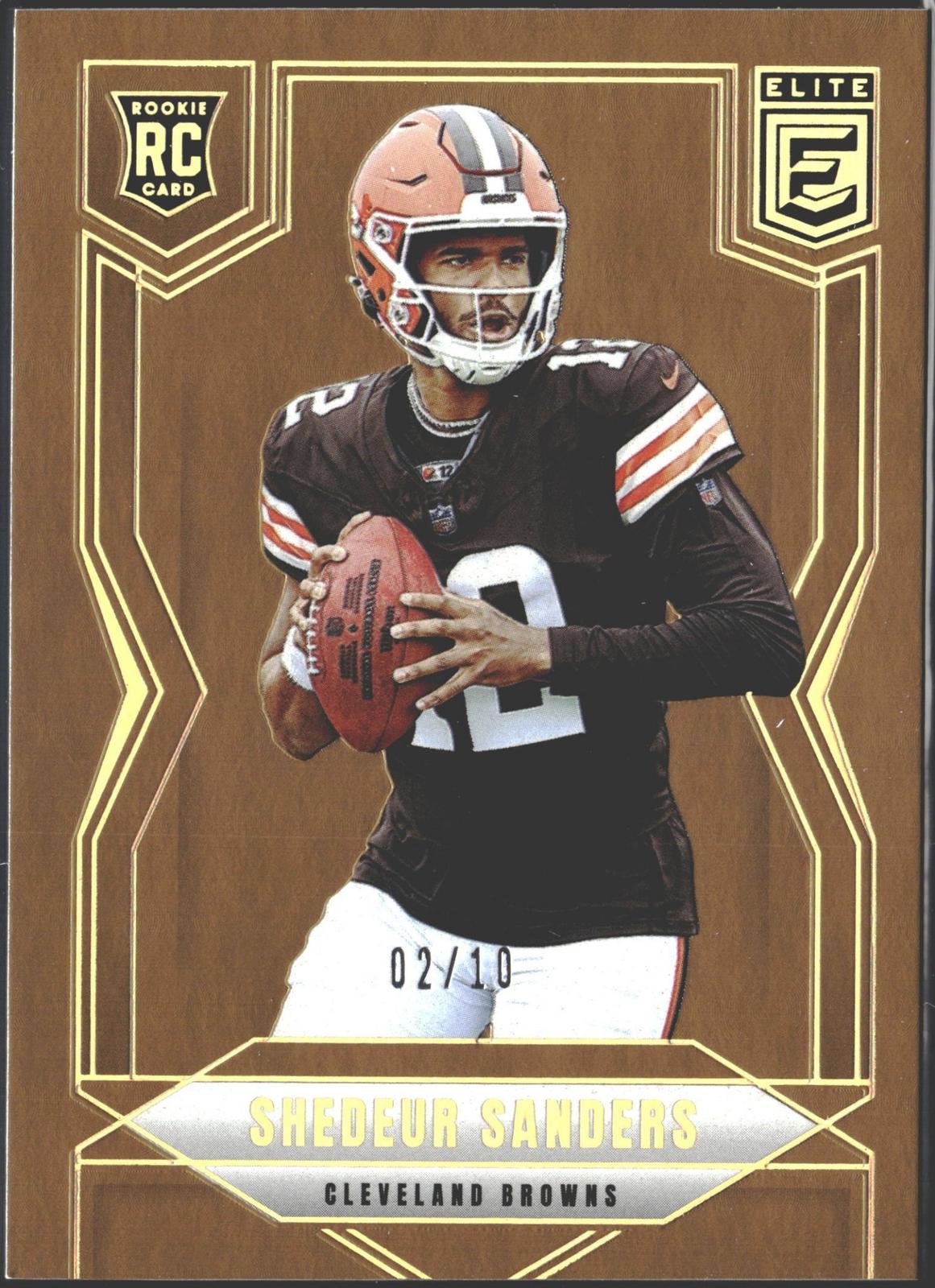 2025 Donruss Elite Shedeur Sanders Gold #/10 RC #112