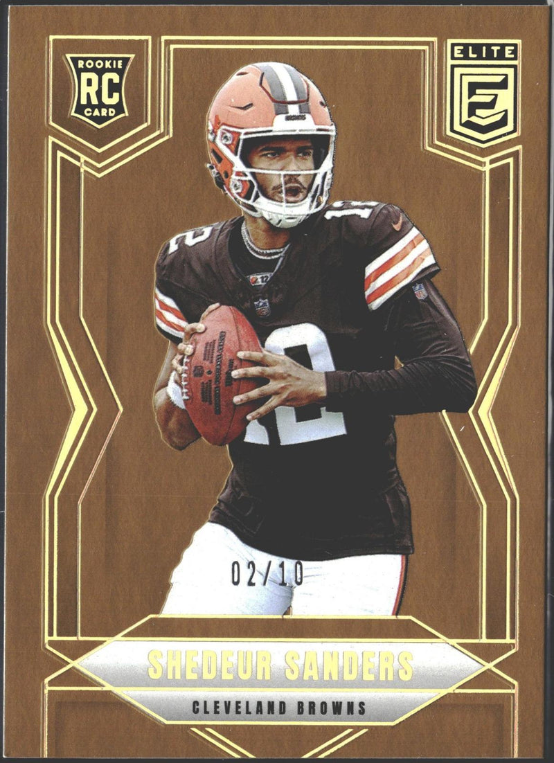 2025 Donruss Elite Shedeur Sanders Gold #/10 RC #112-1