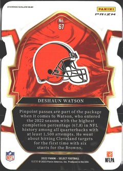 2022 Panini Select Deshaun Watson Silver Prizm Die Cut #67-2