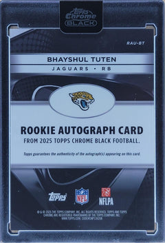 2025 Topps Chrome Black Bhayshul Tuten Rookie Auto Green Refractor #/99 #RAU-BT-2