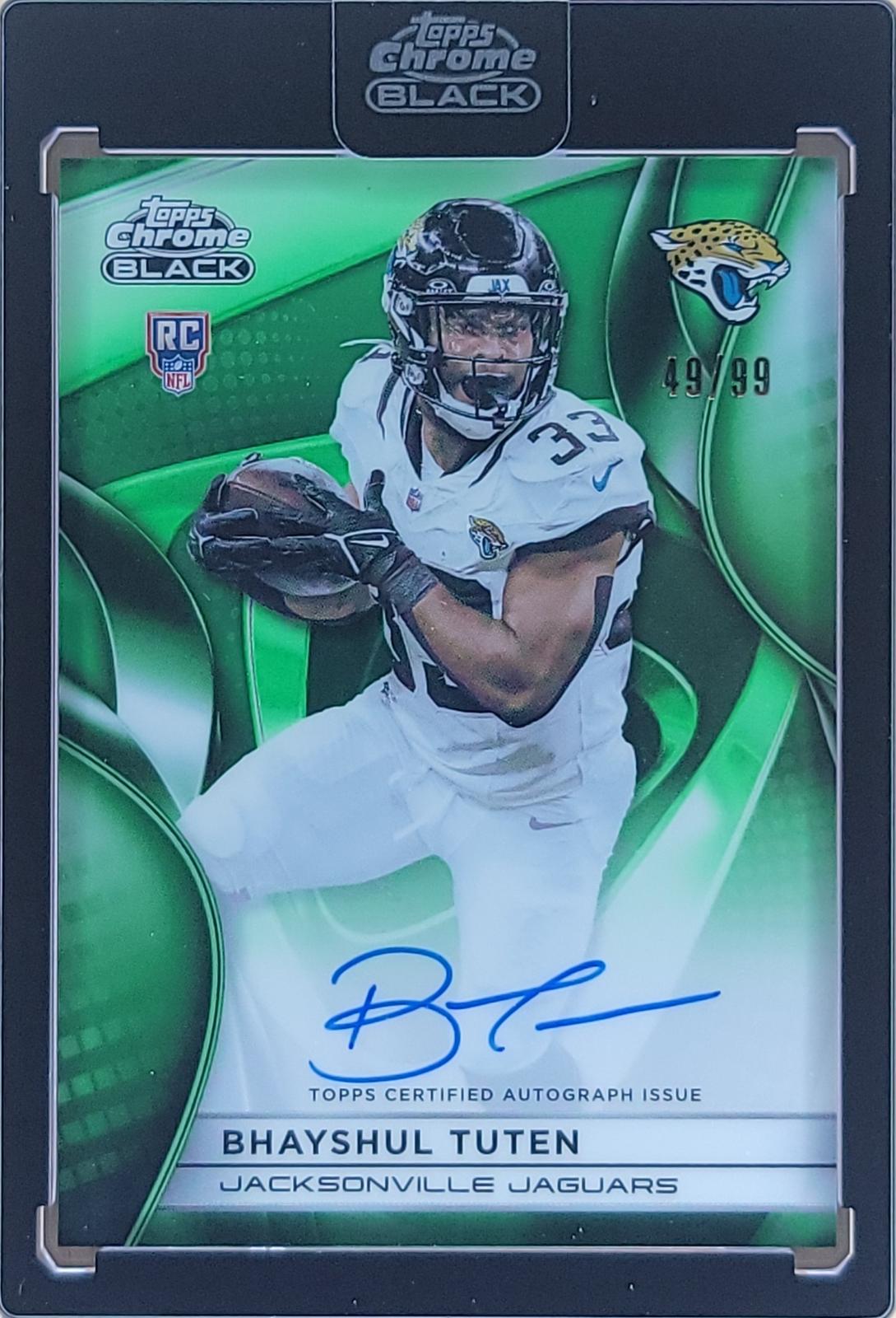 2025 Topps Chrome Black Bhayshul Tuten Rookie Auto Green Refractor #/99 #RAU-BT