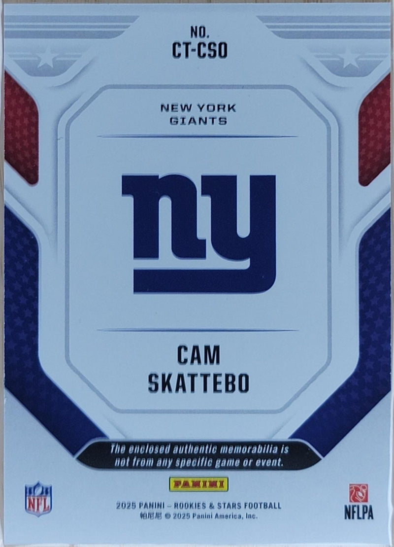 2025 Panini Rookies & Stars Cam Skattebo Cross Training Prime #/49 #CT-CSO-2