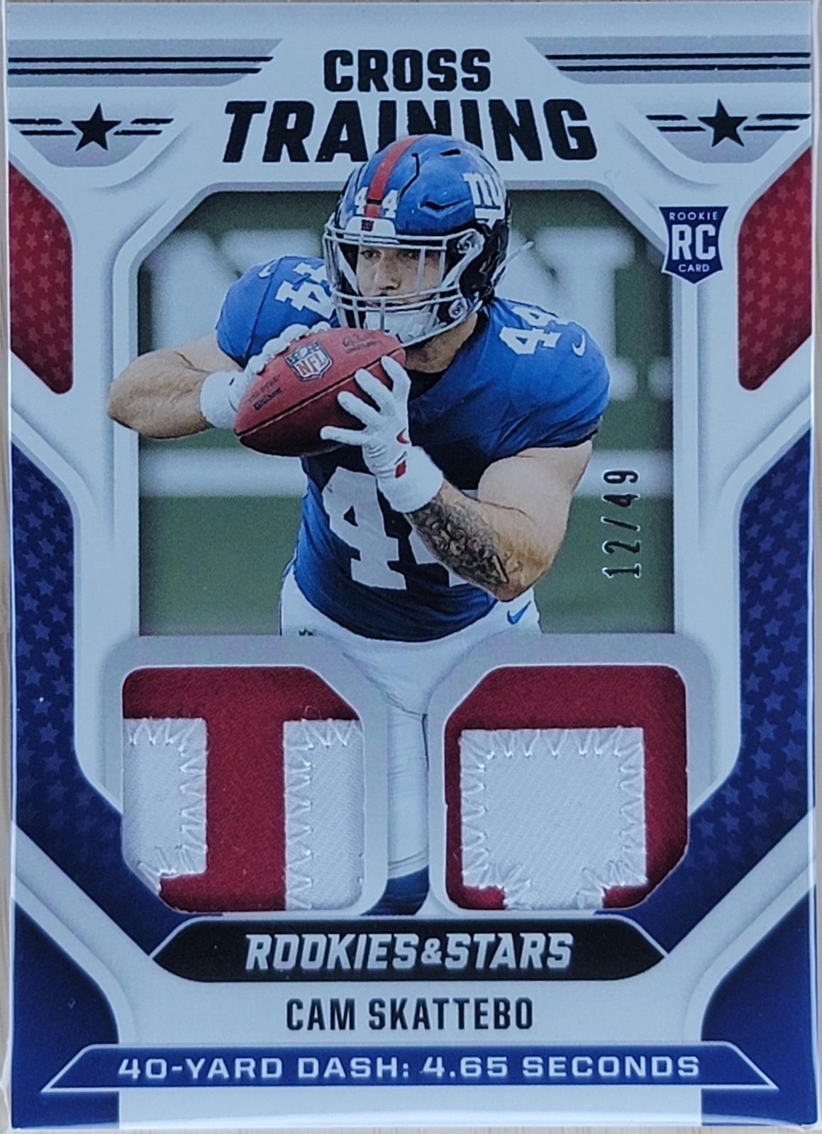 2025 Panini Rookies & Stars Cam Skattebo Cross Training Prime #/49 #CT-CSO