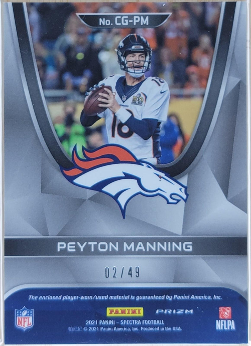 2021 Panini Spectra Peyton Manning Championship Gear #/49 #CG-PM-2
