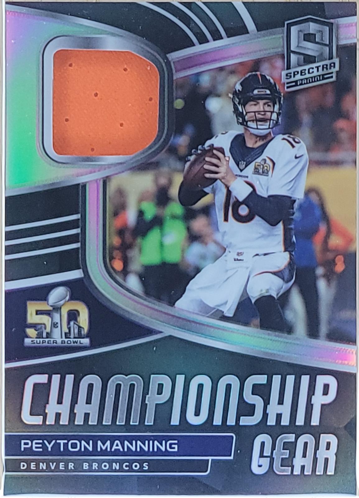 2021 Panini Spectra Peyton Manning Championship Gear #/49 #CG-PM-1