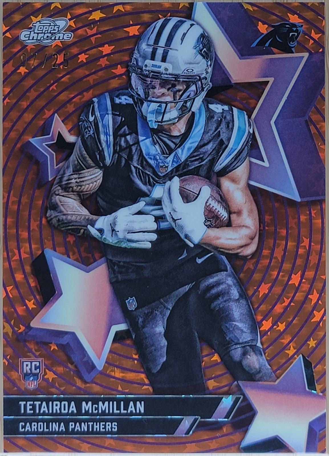 2025 Topps Chrome Cosmic Tetairoa McMillan Starfractor Orange #/25 #SF-54-1