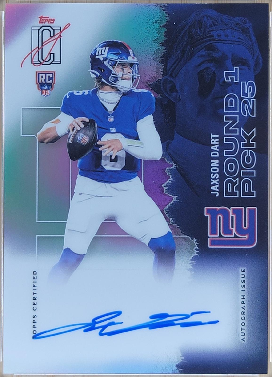 2025 Topps Signature Class Jaxson Dart Chrome Autographs AU RC #106-1