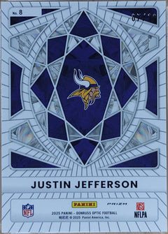 2025 Donruss Optic Justin Jefferson Diamond Hands Gold #/10 #8-2