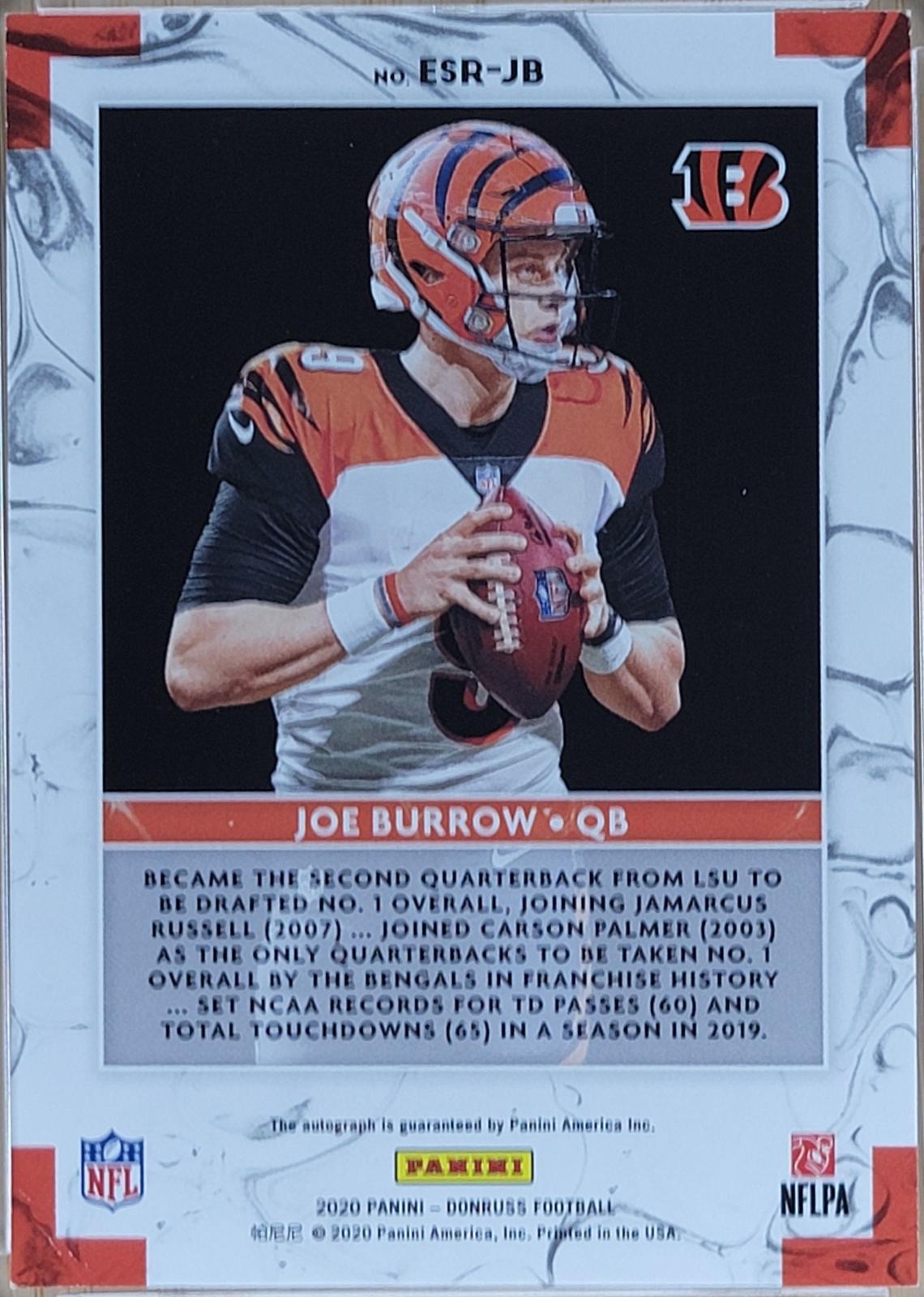 2020 Donruss Joe Burrow Elite Series Rookies Autographs #/49 AU #ESR-JB-2