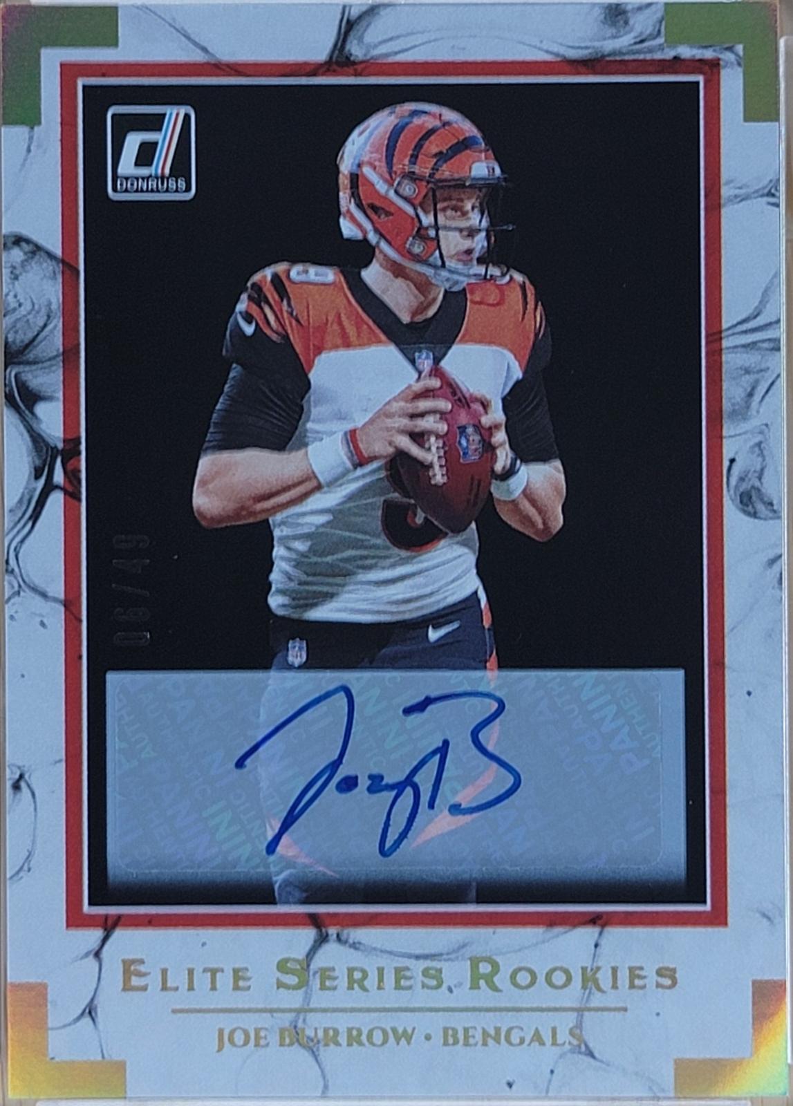 2020 Donruss Joe Burrow Elite Series Rookies Autographs #/49 AU #ESR-JB