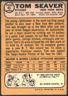 1968 Topps Tom Seaver #45-2