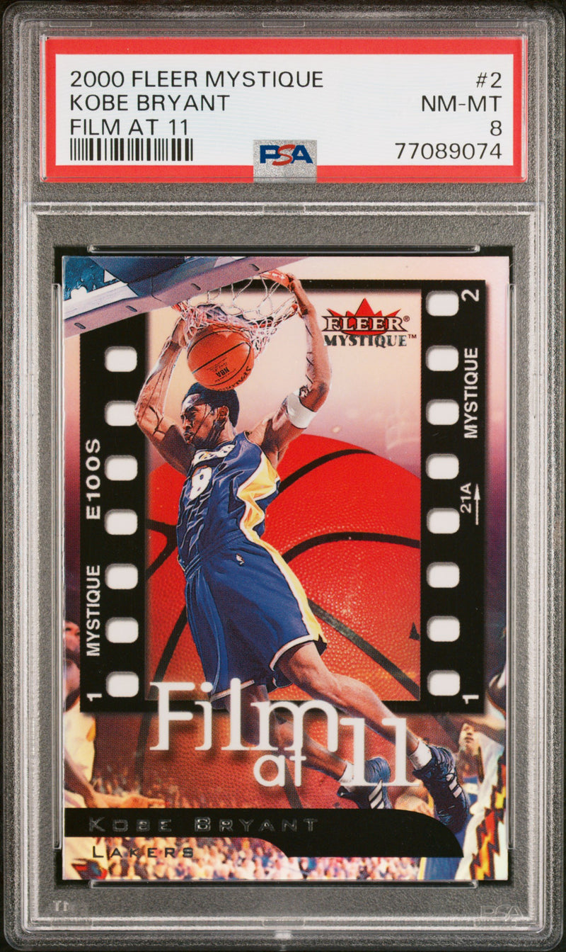 2000 Fleer Mystique Kobe Bryant Film at 11 PSA 8-1