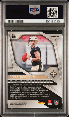 2024 Prizm Spencer Rattler Red Choice Rookie PSA 10 /20 #388-2