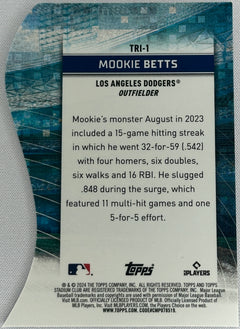 2024 Topps Stadium Club Chrome Mookie Betts  #TRI-1-2