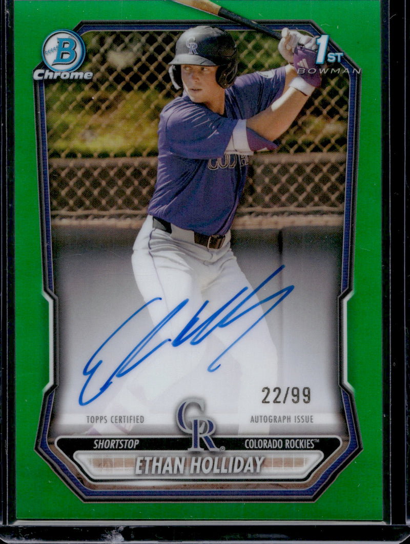 2026 Bowman Chrome Ethan Holliday Green Auto /99 #CPA-EH-1