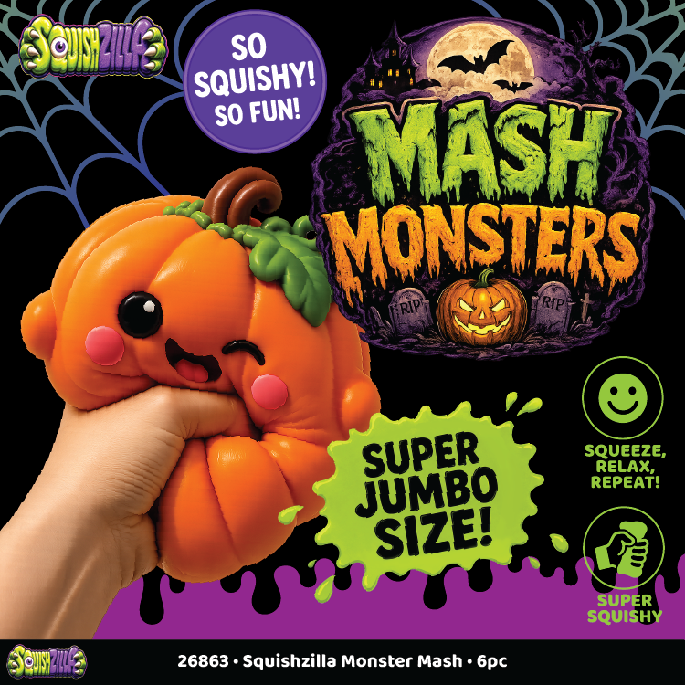 Fun Doh JUMBO Halloween Monsters Squishy Toy - 6/Display-2