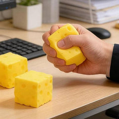 Cheese Cube Slow-Rise Squishy Fidget Toy (1pc)-1