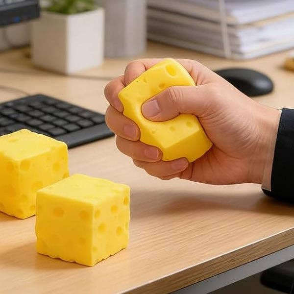 Cheese Cube Slow-Rise Squishy Fidget Toy (1pc)-1