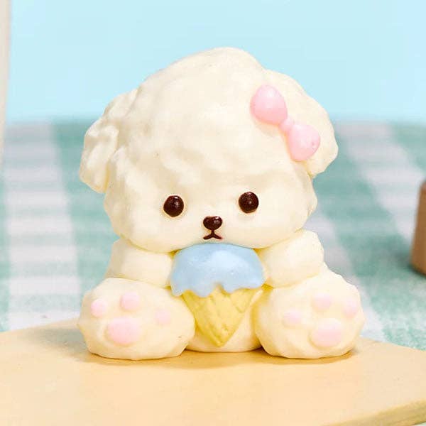 SqueezeSquad Taba Deluxe Premium Silicone Squishy Fidget Toy - Dog w/ Ice Cream Cone-4