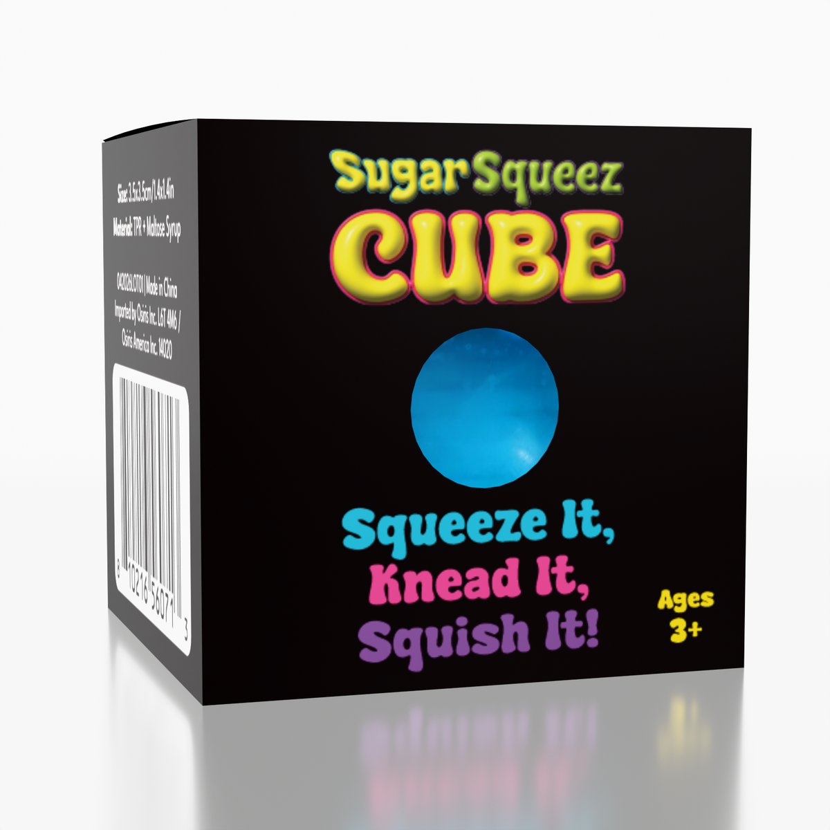 SugarSqueez Cube Large Squishy Fidget Sugar Stress Ball