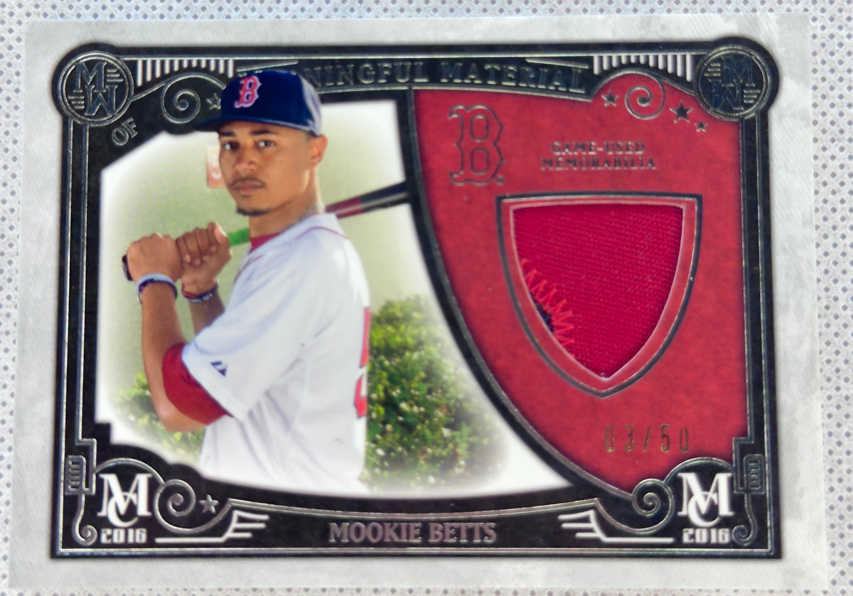 2016 Mookie Betts Meaningful Material Auto /50