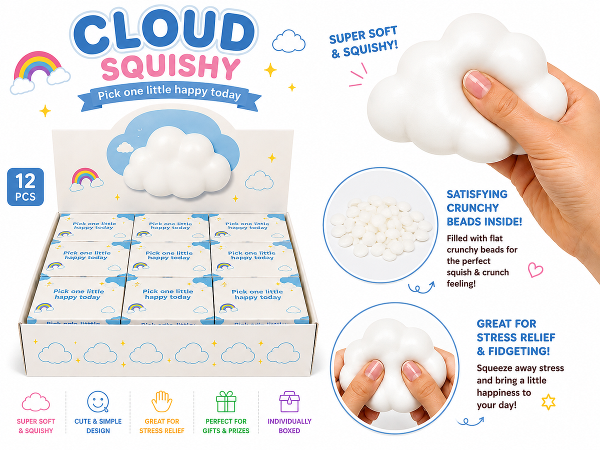 Plain White Cloud Crunchy Squishy-1