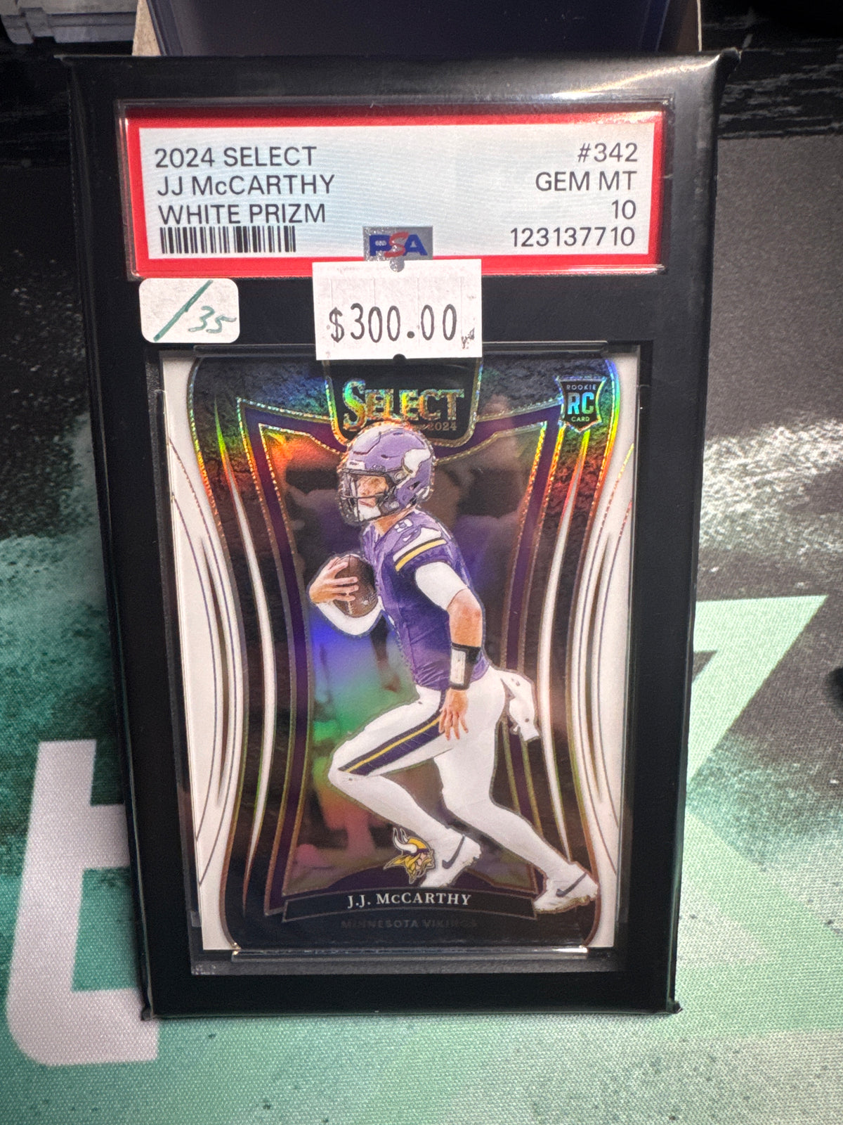 2024 select JJ McCarthy White /35 PSA 10