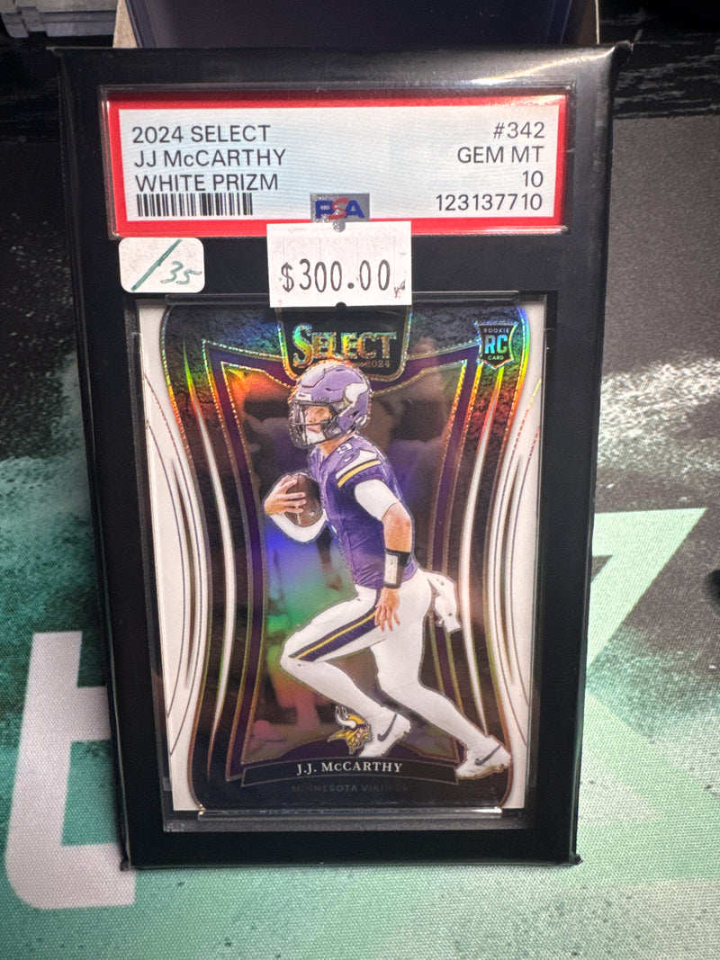 2024 select JJ McCarthy White /35 PSA 10-1