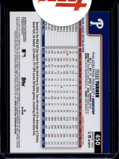 2025 Topps Series 2 Trea Turner Auto #450-2