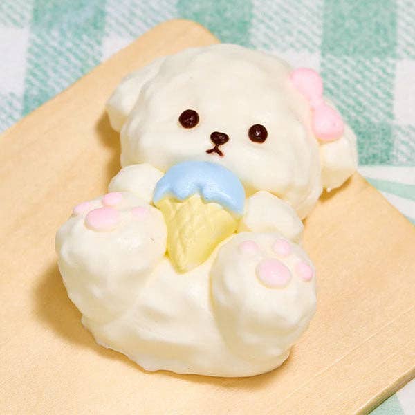 SqueezeSquad Taba Deluxe Premium Silicone Squishy Fidget Toy - Dog w/ Ice Cream Cone-3