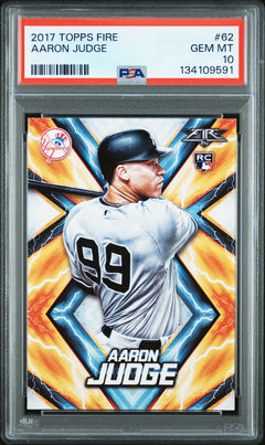 2017 Topps Fire Aaron Judge Rookie RC PSA 10 #62-1