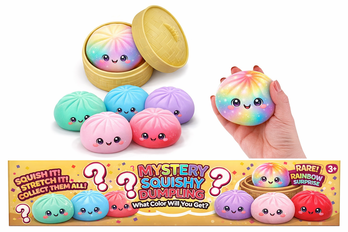 4" Mystery Squishy Dumpling - Assorted Colors by