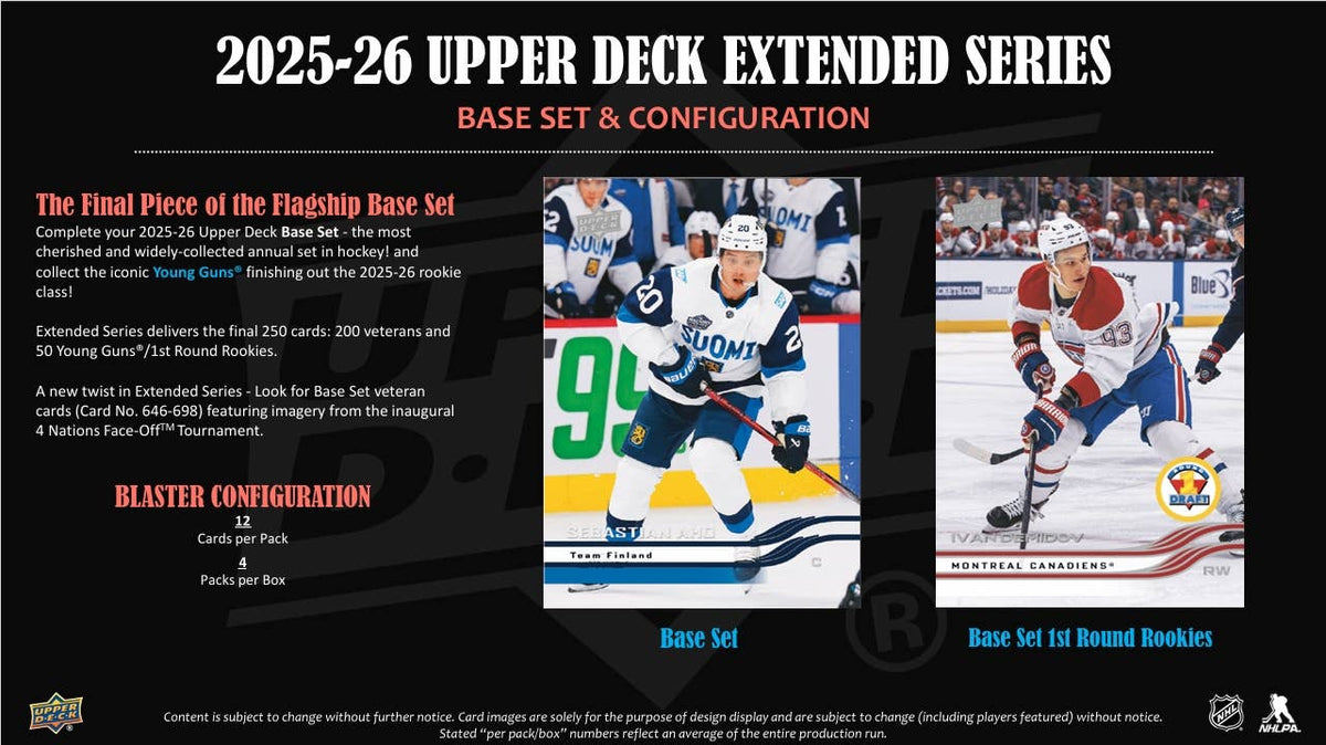 2025-26 Upper Deck Extended Series NHL 336ct Gravity Feed-6