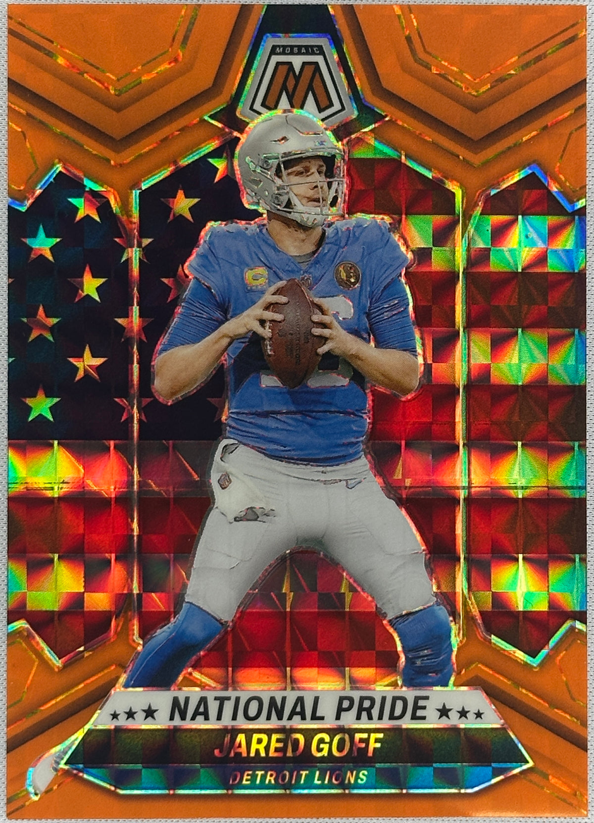 2024 Mosaic Jared Goff National Pride Orange /25 #252