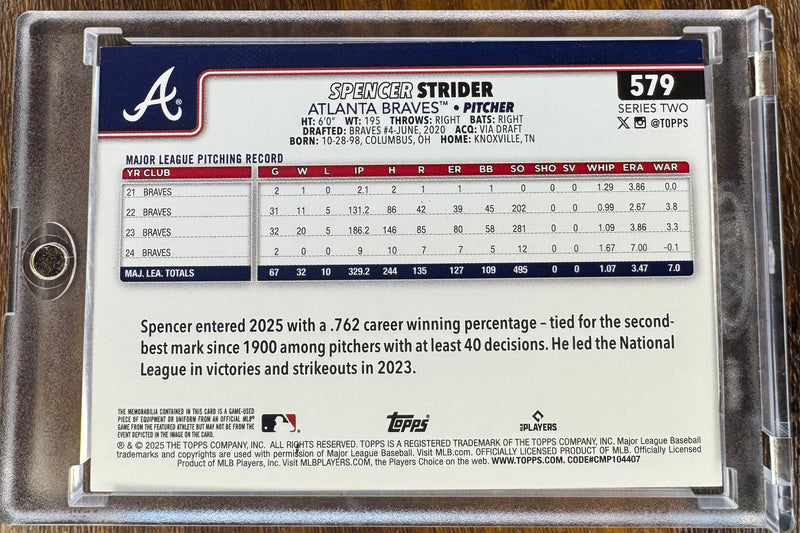 2025 Spencer Strider 1/1 Series 2 579-3