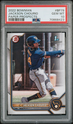 2022 Bowman Jackson Chourio Paper Prospects PSA 10 #BP79-1