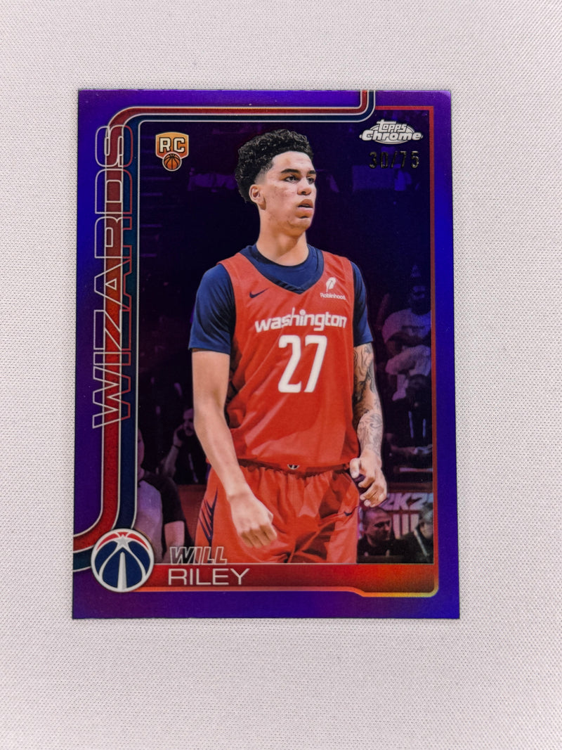2025 Will Riley Topps Chrome Purple Ture 271 /75-1