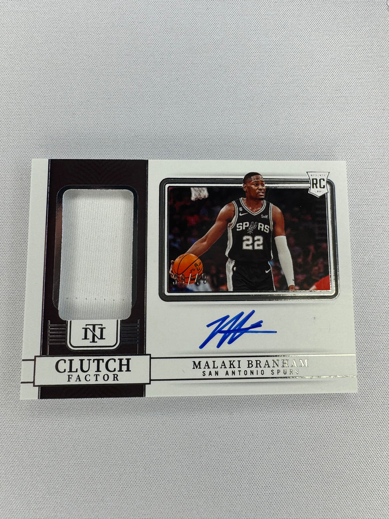 2022 National Treasures Malaki Branham Clutch Factor CFS-MBH-1