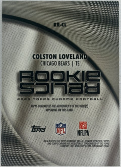 2025 Topps Chrome Colston Loveland Rookie Relics RC /99 #RR-CL-2