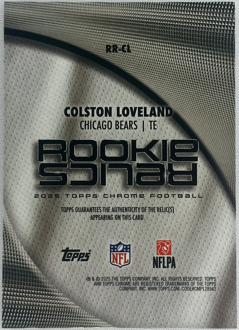 2025 Topps Chrome Colston Loveland Rookie Relics RC /99 #RR-CL-2