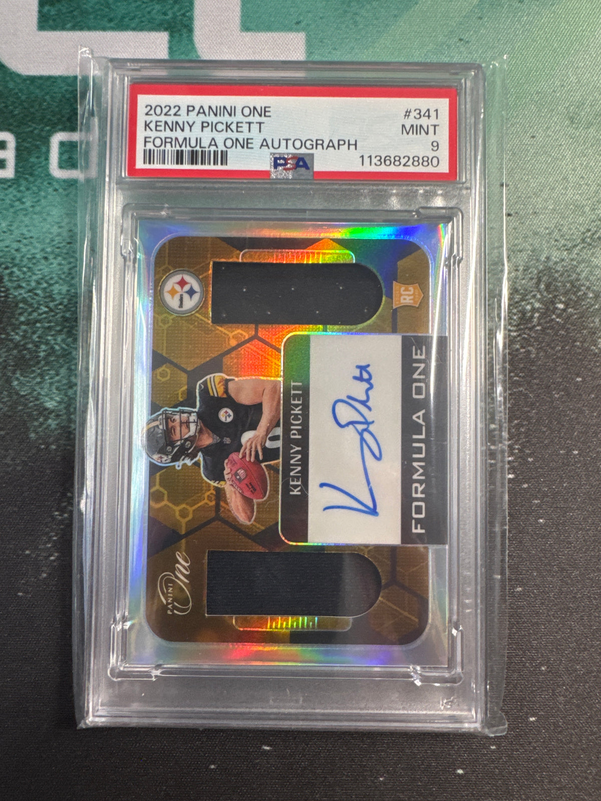 2022 Panini one Kenny Pickett formula one /49 PSA 9